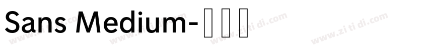 Sans Medium字体转换
